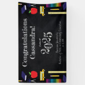 先生教育カルクボード卒業 横断幕 (縦)