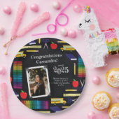 先生教育卒業カルクボードポートレート ペーパープレート (パーティー)