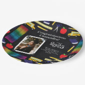 先生教育卒業カルクボードポートレート ペーパープレート (アングル)