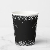 先生教育卒業ブラックシルバー 紙コップ (右)