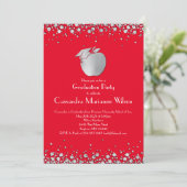 先生教育卒業レッドシルバー 招待状 (スタンド正面)