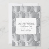 先生教育卒業レッドシルバー 招待状 (裏面)