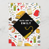 先生教育卒業党 招待状 (正面/裏面)