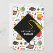 先生教育卒業 招待状 (正面)