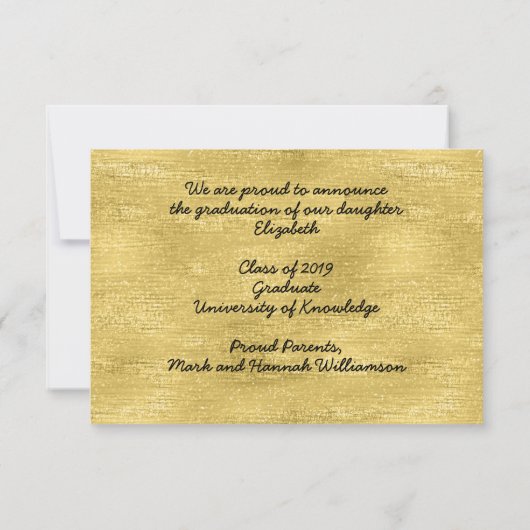 先生教育学位卒業写真 案内状 (裏面)