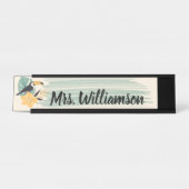 先生教育島熱帯花 デスクネームプレート (正面)