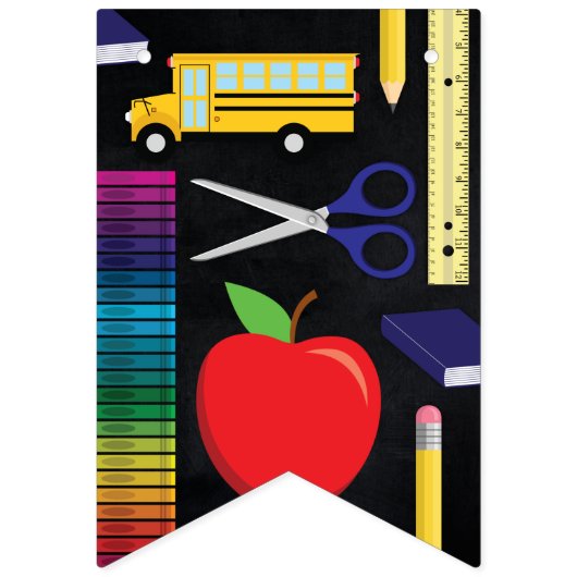 先生教育用黒板卒業 バンティングフラッグ (第2の旗)