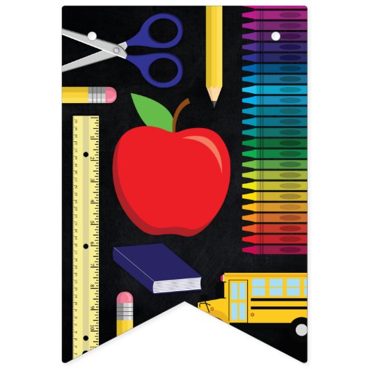 先生教育用黒板卒業 バンティングフラッグ (第1の旗)