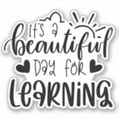 先生教育者の美しい学日 シール (正面)