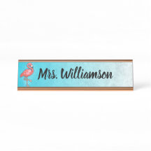 先生教育者プロフェッショナルピンクフラミンゴブルー