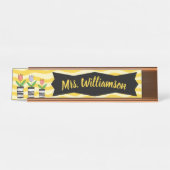 先生教育者プロフェッショナルフラワーズ デスクネームプレート (正面)