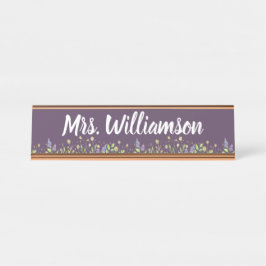 先生教育者プロフェッショナルフローラ デスクネームプレート