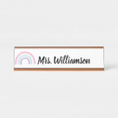 先生教育者プロフェッショナルレインボー デスクネームプレート (正面)