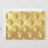 先生教育金ゴールド卒業ブラック 招待状 (裏面)