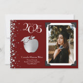 先生教育銀の卒業発表 招待状 (正面)