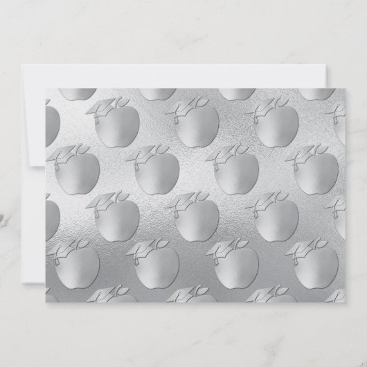 先生教育銀卒業グリーン 招待状 (裏面)