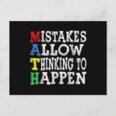 先生数学の愛好家の間違いは考えるを許す ポストカード (正面)