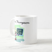 先生数学Chalkboard教室デザイン コーヒーマグカップ (正面左)