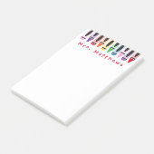 先生新学期カウトカラークレヨン ポストイット (アングル)