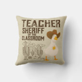 先生新学期カウボーイレトログースおもしろい クッション (裏面)