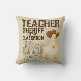先生新学期カウボーイレトログースおもしろい クッション