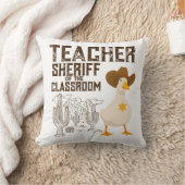 先生新学期カウボーイレトログースおもしろい クッション (ブランケット)