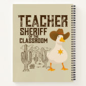 先生新学期カウボーイレトログースおもしろい ノートブック (裏面)