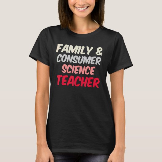 先生新学期家庭消費者科学 Tシャツ (正面)