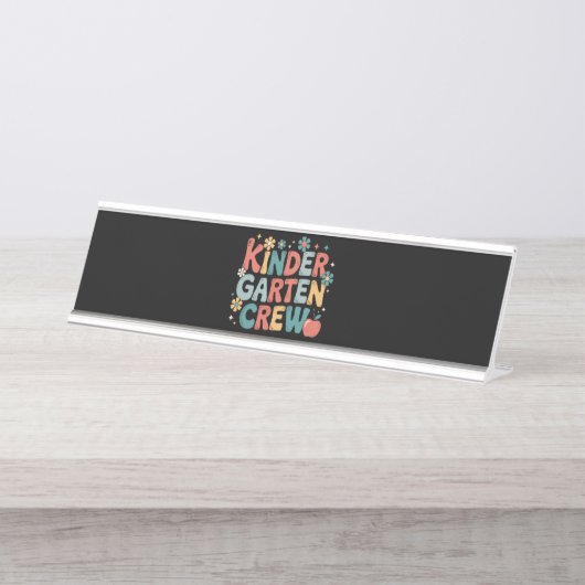 先生新学期幼稚園 デスクネームプレート (正面)