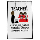 先生新学期引用文タイポグラフィ先生 ミディアムペーパーバッグ (裏面)