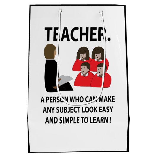 先生新学期引用文タイポグラフィ先生 ミディアムペーパーバッグ (裏面)