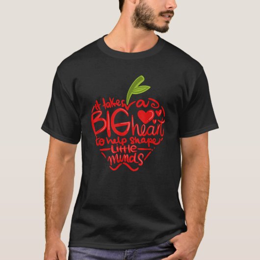 先生日の感謝の日ギフトアップルレ教えール Tシャツ (正面)