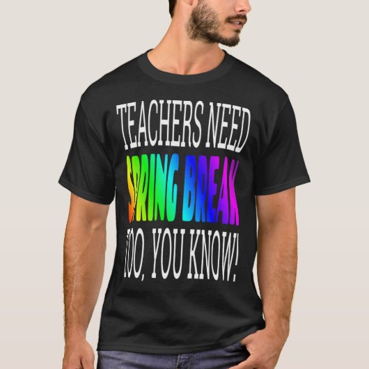 先生春休み先生春休み必要 Tシャツ (正面)