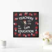 先生時計 スクエア壁時計 (ホーム)