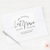 先生最後の神経キャンドルラベル スクエアシール (封筒)