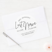 先生最後の神経キャンドルラベル ラウンドシール (封筒)