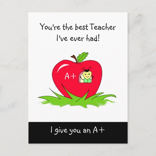 先生最高のの先生バグ ポストカード (正面)