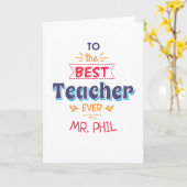 先生最高のEver先生Dayカードへ カード (黄色い花)