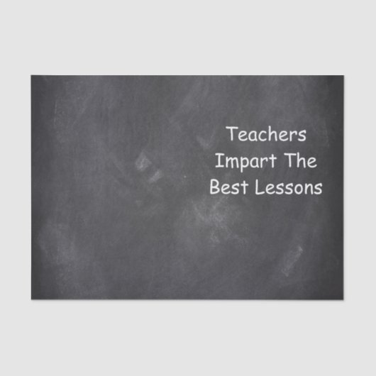 先生最高のLessons Chalkboardデザインギフトアイディア 薄葉紙 (正面)