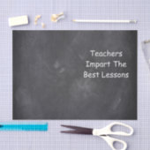 先生最高のLessons Chalkboardデザインギフトアイディア 薄葉紙 (クラフト)