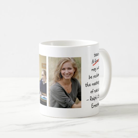 先生最高傑作の自然引用文2写真 コーヒーマグカップ (正面右)