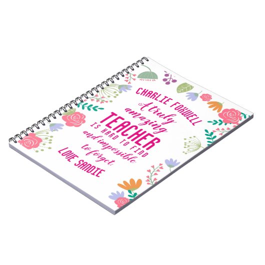 先生本当に素晴らしい先生は見つける懸命 ノートブック (左側)