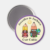 先生格言カップルのクルーズドアマーカー マグネット (正面/裏面)