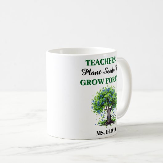 先生植物の種子 – あなたのためのギフト感謝してい先生 コーヒーマグカップ (正面右)