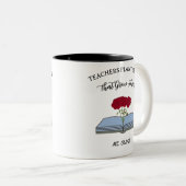 先生植物の種子 – 感謝していあなたの先生ギフト ツートーンマグカップ (正面右)