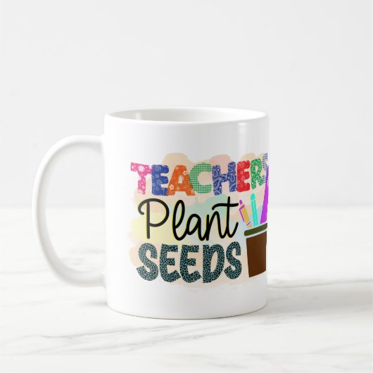 先生植物シーズカラフルコーヒーマグギフト コーヒーマグカップ (左)