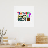先生植物種子ウォールポスターギフト先生 ポスター (キッチン)