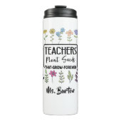 先生植物種子 |花と先生の名前 タンブラー (正面)