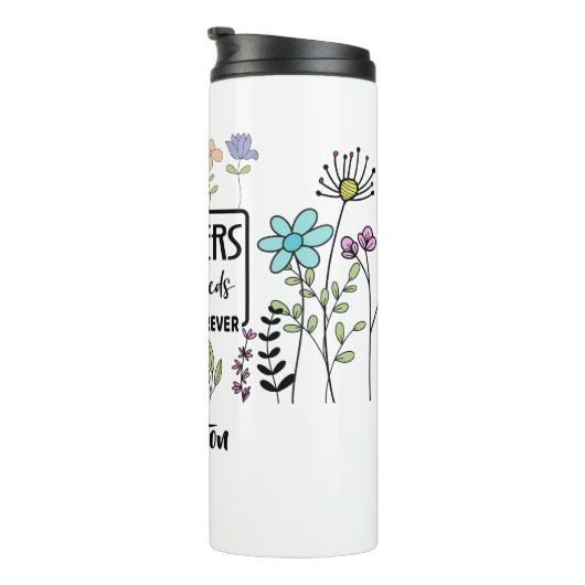 先生植物種子 |花と先生の名前 タンブラー (回転右)