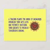 先生植物種子Tシャツとギフト ポストカード (正面)